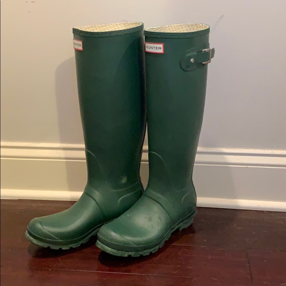 Original Tall Hunter Rain Boots Green